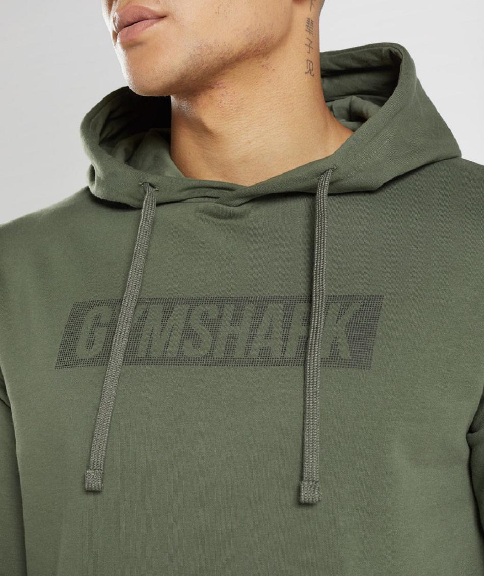 Sudadera Con Capucha Gymshark Block Hombre Verde Oliva | CO 3619KOR